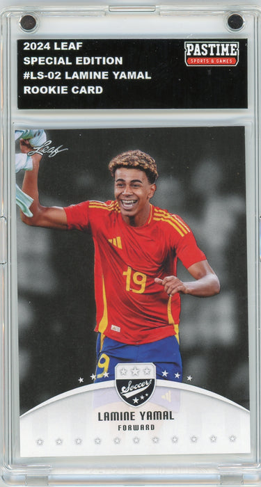 Lamine Yamal #LS-02 2024 Leaf Multi-Sport Rookie Card Encased in Magpro