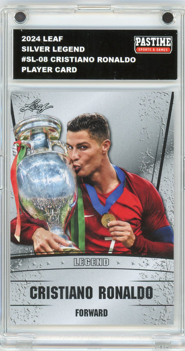 Cristiano Ronaldo 2024 #SL-08 Leaf Soccer Player Card Encased in Magpro