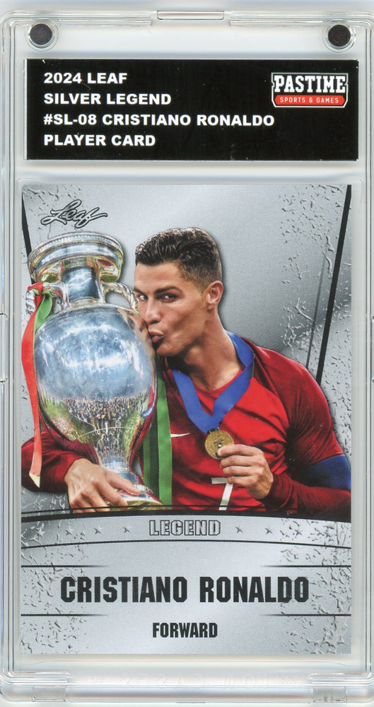 Cristiano Ronaldo 2024 #SL-08 Leaf Soccer Player Card Encased in Magpro