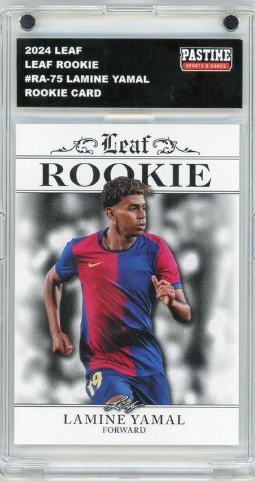 Lamine Yamal #RA-75 2024 Leaf Multi-Sport Rookie Card Encased in Magpro