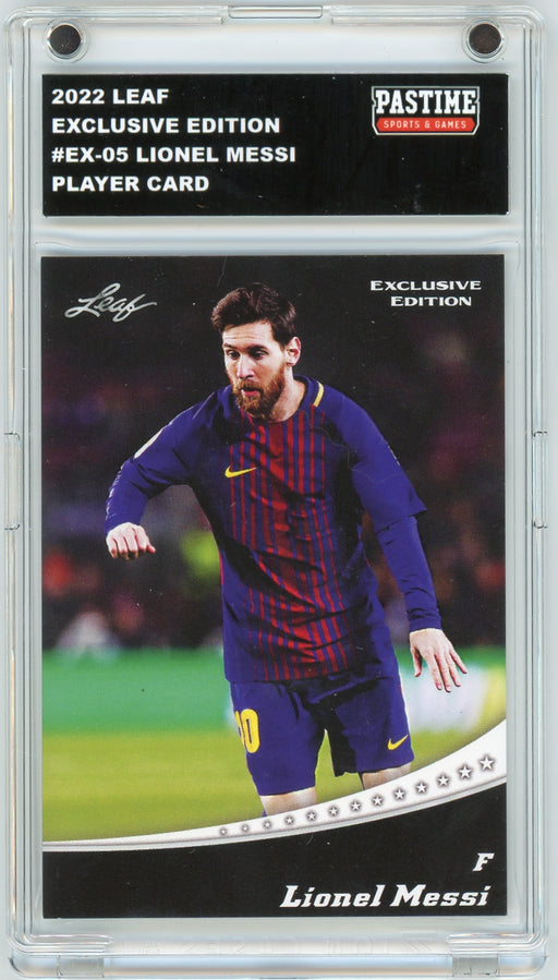 Lionel Messi #EX-05 2022 Leaf Special Release Exclusive Edition Card Encased in Magpro