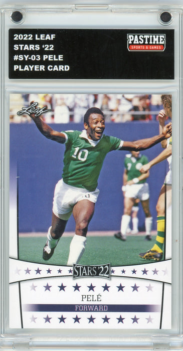 Pele #SY-03 2022 Leaf Multi-Sport Special Release Stars Card Encased in Magpro