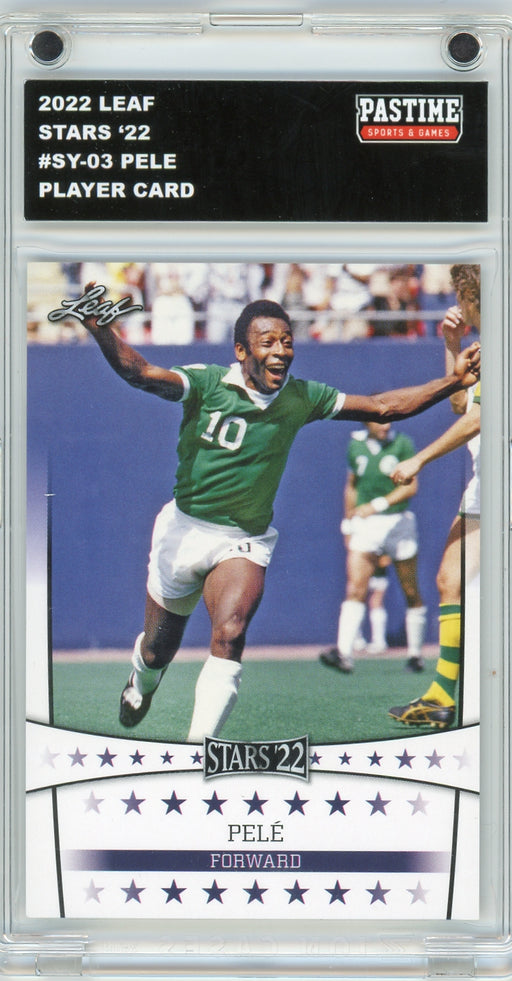 Pele #SY-03 2022 Leaf Multi-Sport Special Release Stars Card Encased in Magpro