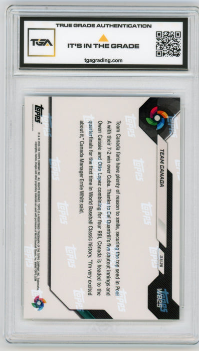 Team Canada #WB25 2026 Topps Now World Baseball Classic Graded TGA 10 Gem Mint