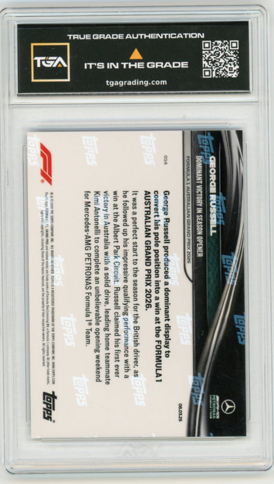 George Russell #14 2026 Topps Now F1 Graded TGA 10 Flawless Black Label