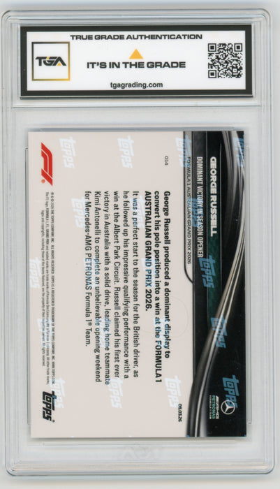 George Russell #14 2026 Topps Now F1 Graded TGA 10 Gem Mint