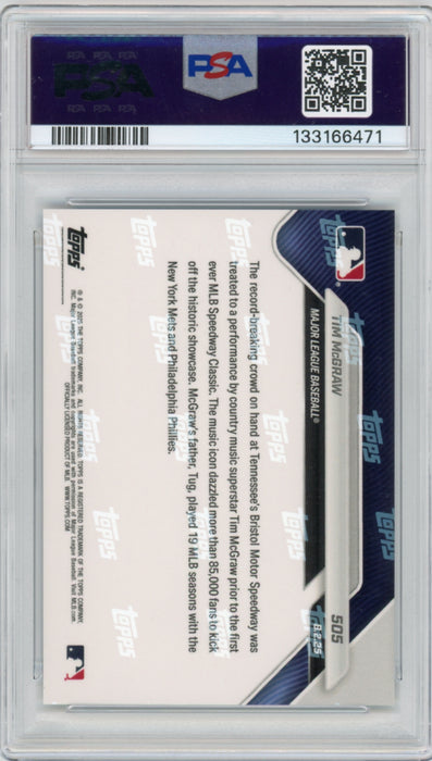 Tim McGraw #505 2025 Topps Now Celebrity Graded PSA 9 Mint