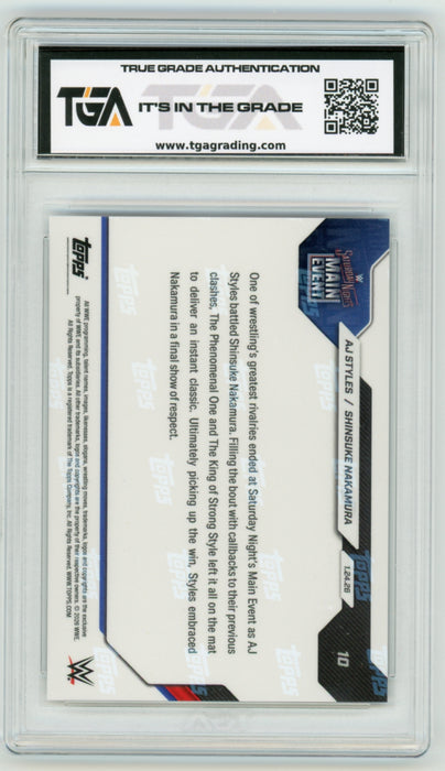 AJ Styles/Shinsuke Nakamura #10 2026 Topps Now WWE Graded TGA 10 Gem Mint