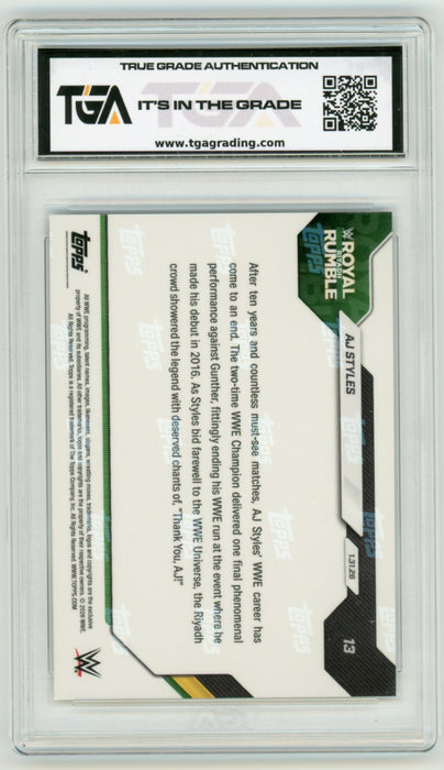 AJ Styles #13 2026 Topps Now WWE Graded TGA 10 Gem Mint