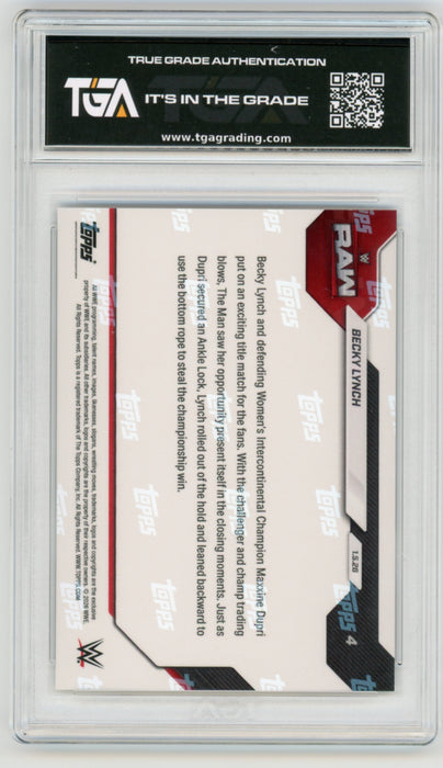 Becky Lynch #4 2026 Topps Now WWE Graded TGA 10 Flawless Black Label
