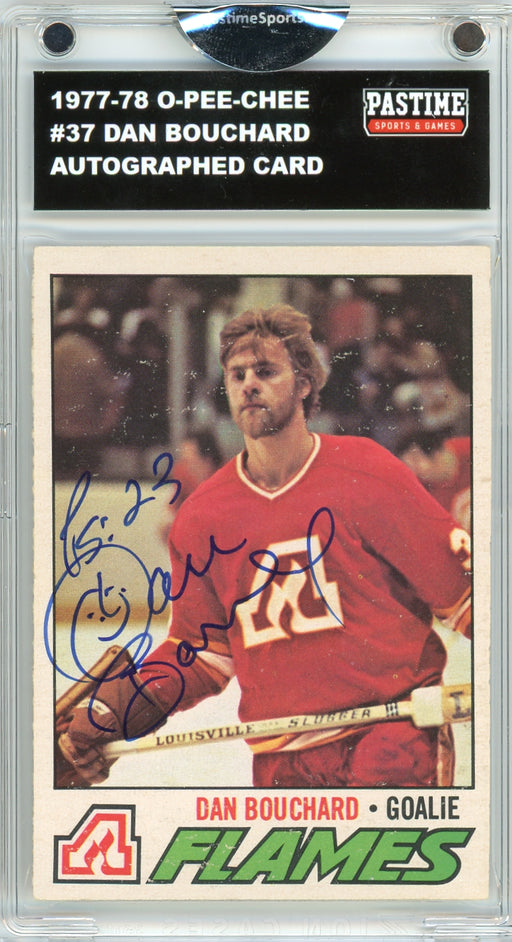 Dan Bouchard #37 1977/78 O-Pee-Chee Hockey Autographed Card Encased in Magpro
