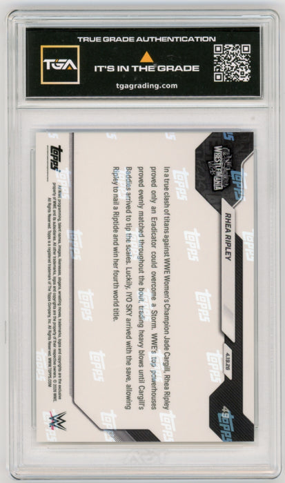 Rhea Ripley #49 2026 Topps Now WWE Graded TGA 10 Flawless Black Label