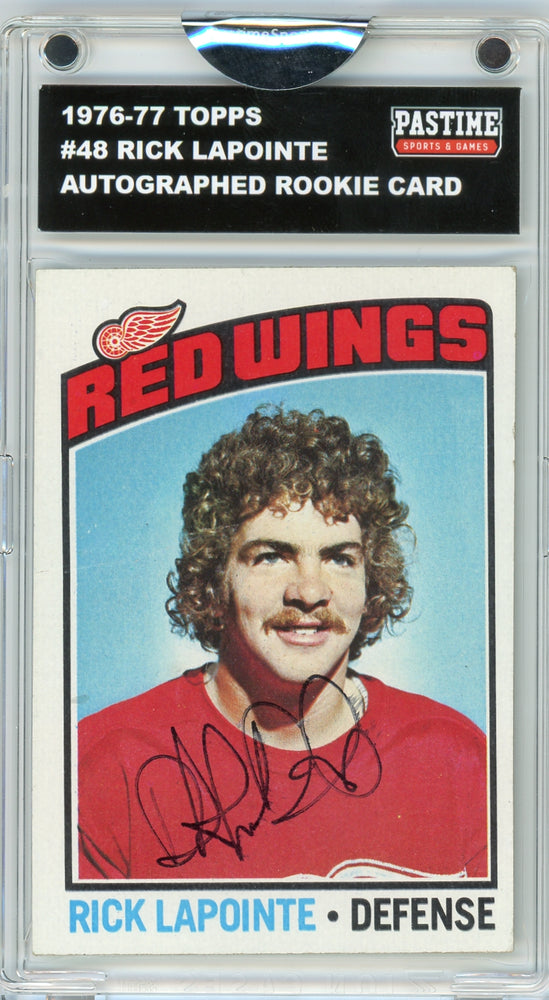 Rick Lapointe #48 1976/77 Topps Hockey Autographed Card Encased in Magpro