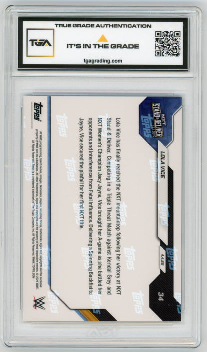 Lola Vice #34 2026 Topps Now WWE Graded TGA 10 Gem Mint