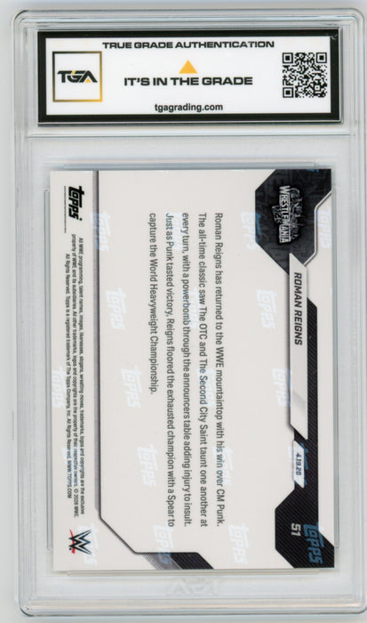 Roman Reigns #51 2026 Topps Now WWE Graded TGA 10 Gem Mint