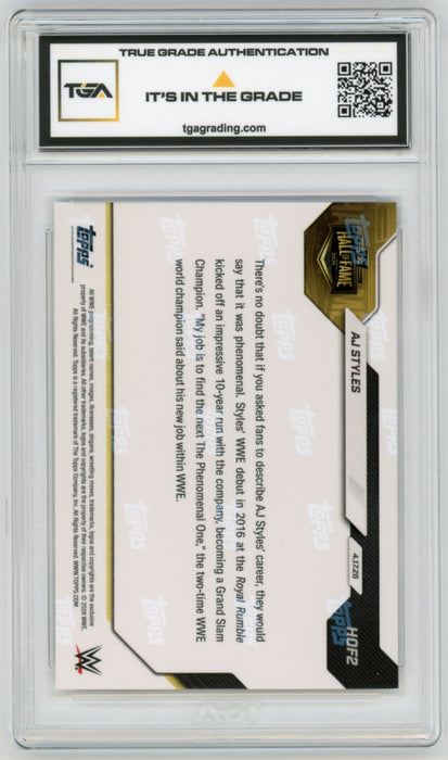 AJ Styles #HOF2 2026 Topps Now WWE Graded TGA 10 Gem Mint