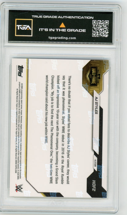 AJ Styles #HOF2 2026 Topps Now WWE Graded TGA 10 Flawless Black Label