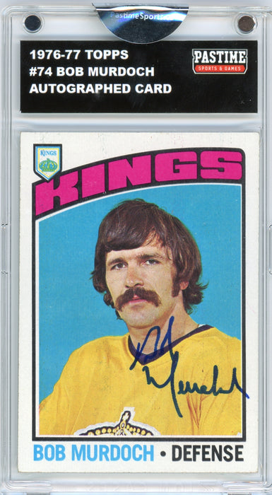 Bob Murdoch #74 1976/77 Topps Hockey Autographed Card Encased in Magpro