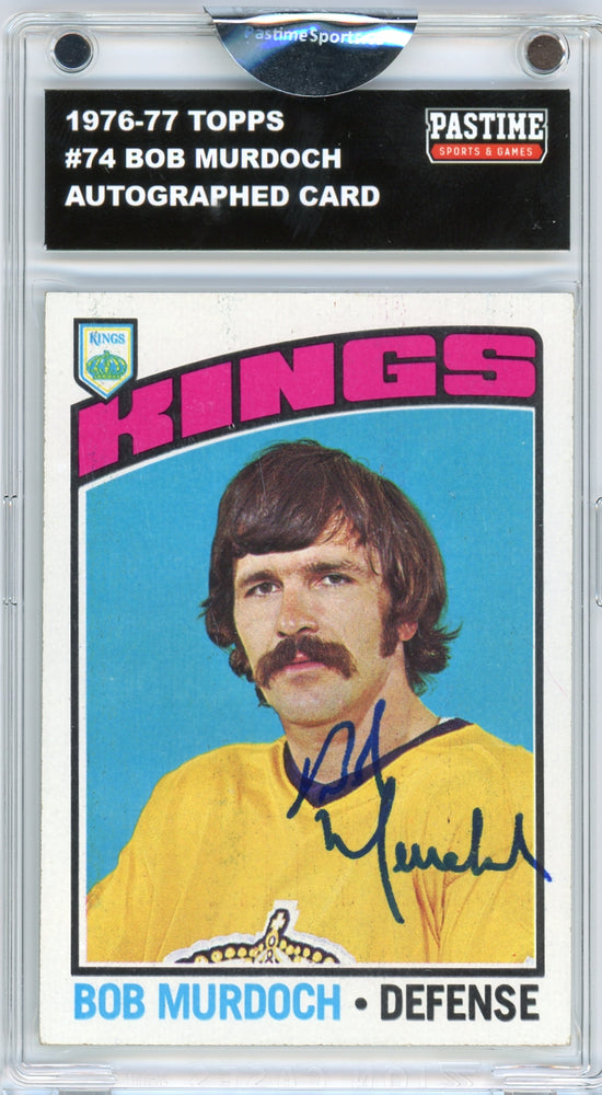 Bob Murdoch #74 1976/77 Topps Hockey Autographed Card Encased in Magpro