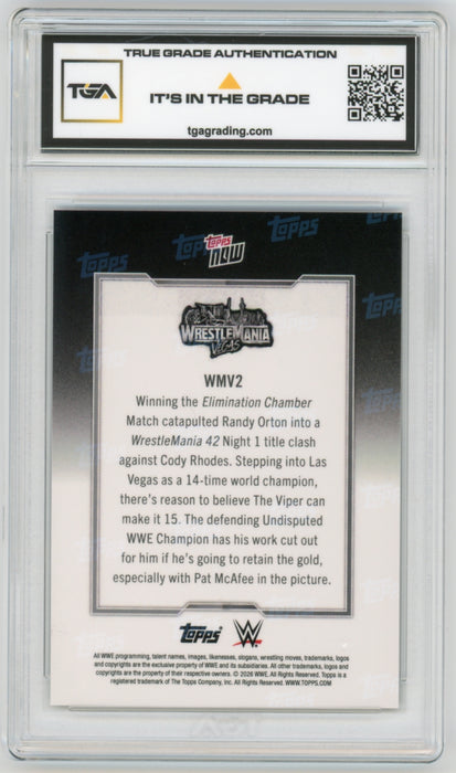 Cody Rhodes/Randy Orton/Pat McAfee #WMV2 2026 Topps Now WWE Graded TGA 10 Gem Mint