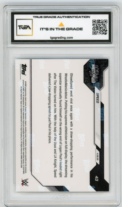 Speed #43 2026 Topps Now WWE Graded TGA 10 Gem Mint