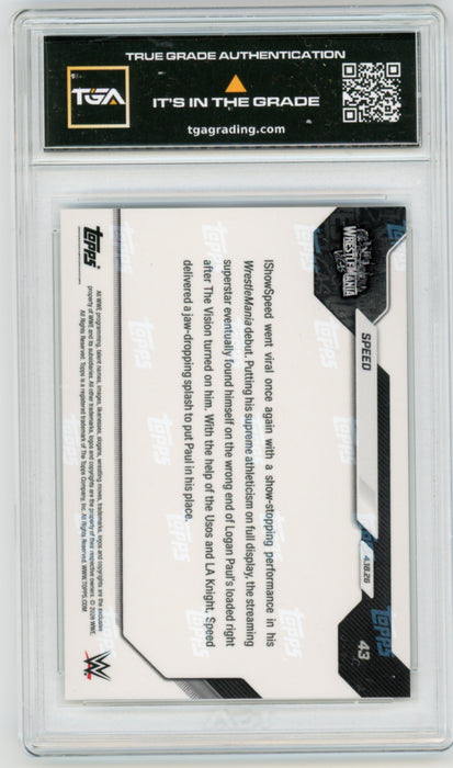 Speed #43 2026 Topps Now WWE Graded TGA 10 Flawless Black Label