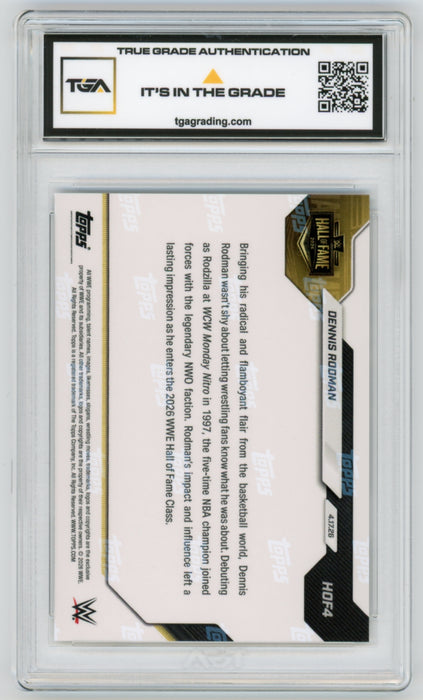 Dennis Rodman #HO4 2026 Topps Now WWE Graded TGA 10 Gem Mint