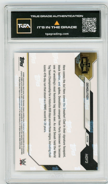 Demolition #HOF3 2026 Topps Now WWE Graded TGA 10 Flawless Black Label
