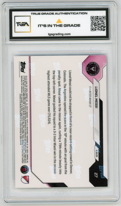 Lionel Messi #27 2026 Topps Now MLS Graded TGA 10 Gem Mint
