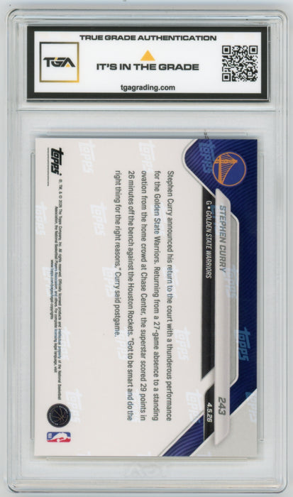 Stephen Curry #243 2026 Topps Now NBA Graded TGA 10 Gem Mint