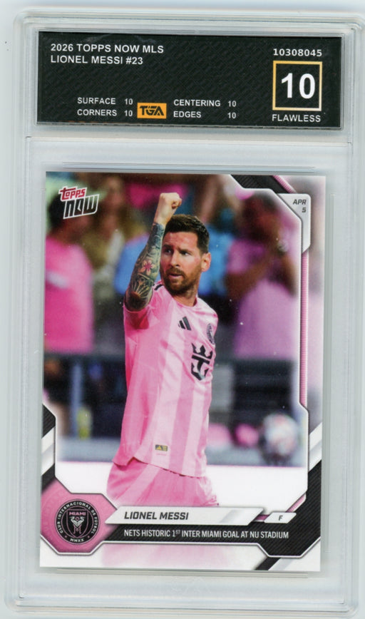 Lionel Messi #23 2026 Topps Now MLS Graded TGA 10 Flawless Black Label