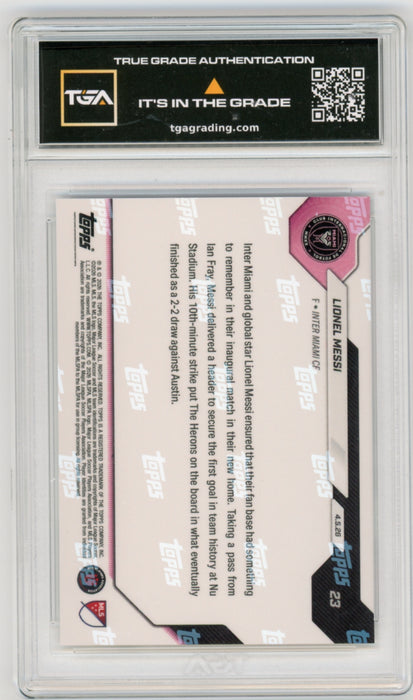 Lionel Messi #23 2026 Topps Now MLS Graded TGA 10 Flawless Black Label