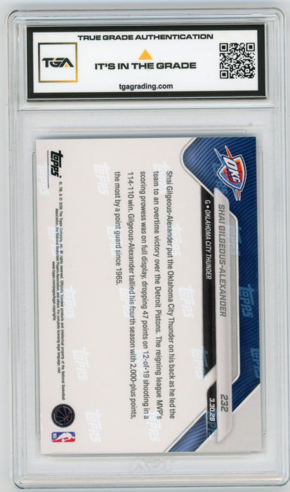 Shai Gilgeous-Alexander #232 2026 Topps Now NBA Graded TGA 10 Gem Mint
