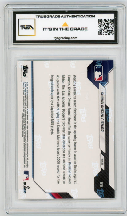 Shohei Ohtani/Ichiro Suzuki #65 2026 Topps Now MLB Graded TGA 10 Gem Mint