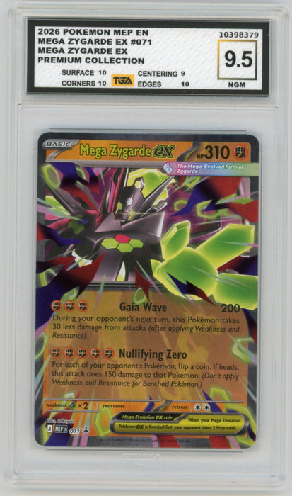 Mega Zygarde EX #071 Premium Collection Promo Graded TGA 9.5 Near Gem Mint