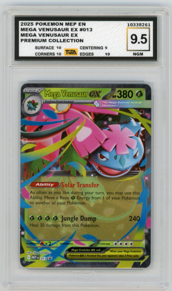 Mega Venusaur EX #13 Premium Collection Promo Graded TGA 9.5 Near Gem Mint