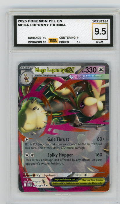 Mega Lopunny EX #84 Journey Together Graded TGA 9.5 Near Gem Mint