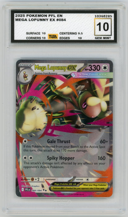 Mega Lopunny EX #84 Journey Together Graded TGA 10 Gem Mint