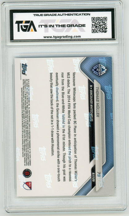 Thomas Muller #79 2025 Topps Now MLS Debut Card Graded TGA 10 Gem Mint