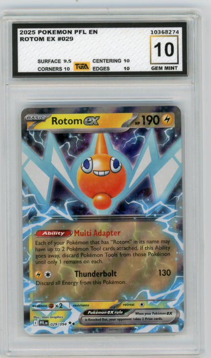 Rotom EX #29 Phantasmal Flame Graded TGA 10 Gem Mint