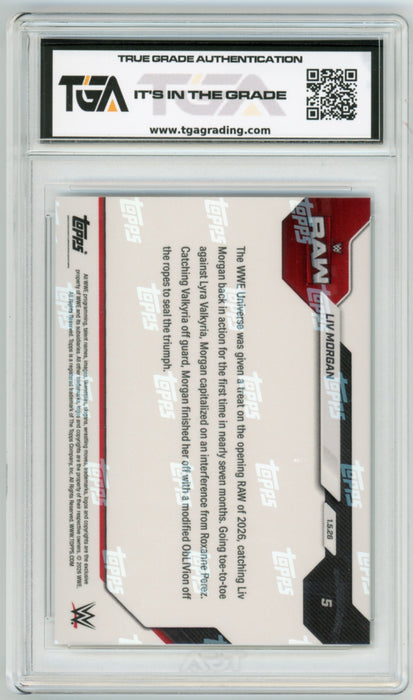 Liv Morgan #5 2026 Topps Now WWE Graded TGA 10 Gem Mint