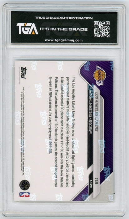 Luka Doncic/Lebron James Los Angeles Lakers #116 2025 Topps Now NBA Graded TGA 10 Flawless Black Label