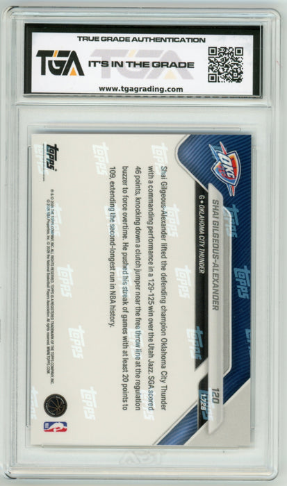 Shai Gilgeous-Alexander #120 2026 Topps Now NBA Graded TGA 10 Gem Mint