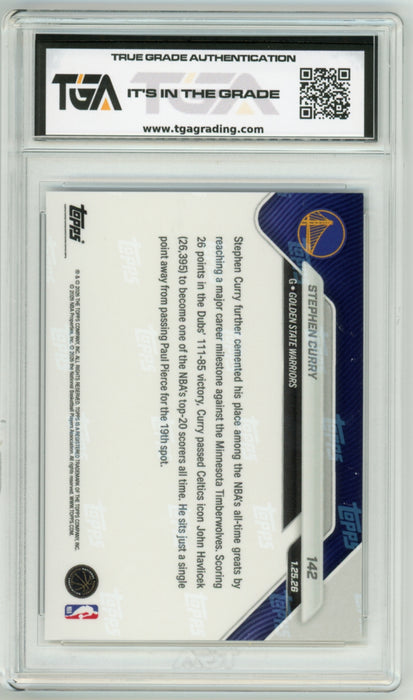 Stephen Curry #142 2025 Topps Now NBA Graded TGA 10 Gem Mint