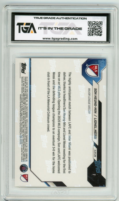 Son Heung-Min/Lionel Messi #1 2026 Topps Now MLS Graded TGA 10 Gem Mint