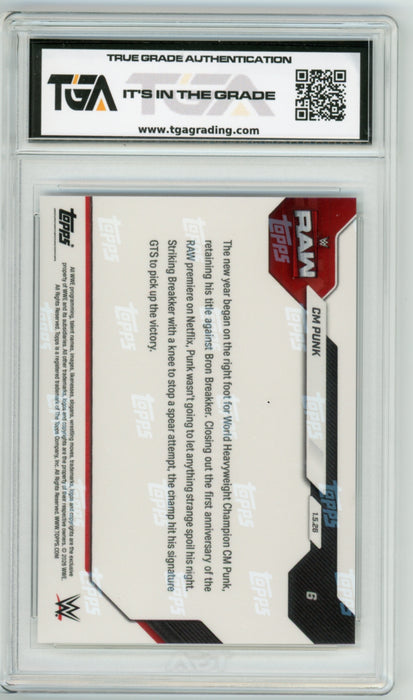 CM Punk #6 2026 Topps Now WWE Graded TGA 10 Gem Mint