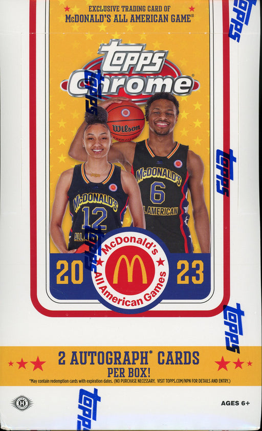 2023 Topps McDonald's All American Chrome Basketball Hobby Box - Pastime Sports & Games