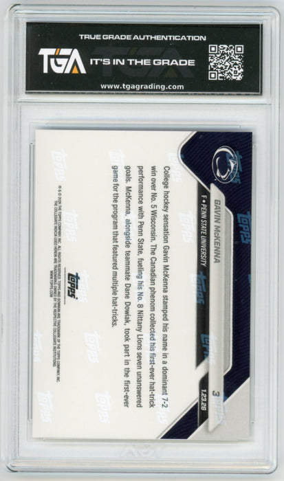 Gavin Mckenna 2025 #3 Bowman U Now Rookie Graded TGA 10 Flawless Black Label