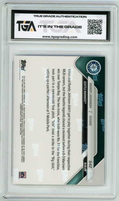 Randy Johnson/Ichiro Suzuki #542 2025 Topps Now MLB Graded TGA 10 Gem Mint