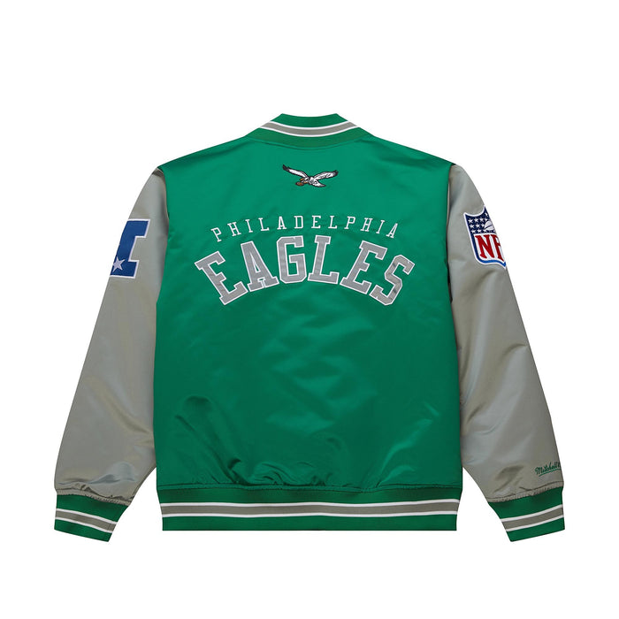 Philadelphia Eagles Primetime Heavyweight Throwback Satin Jacket